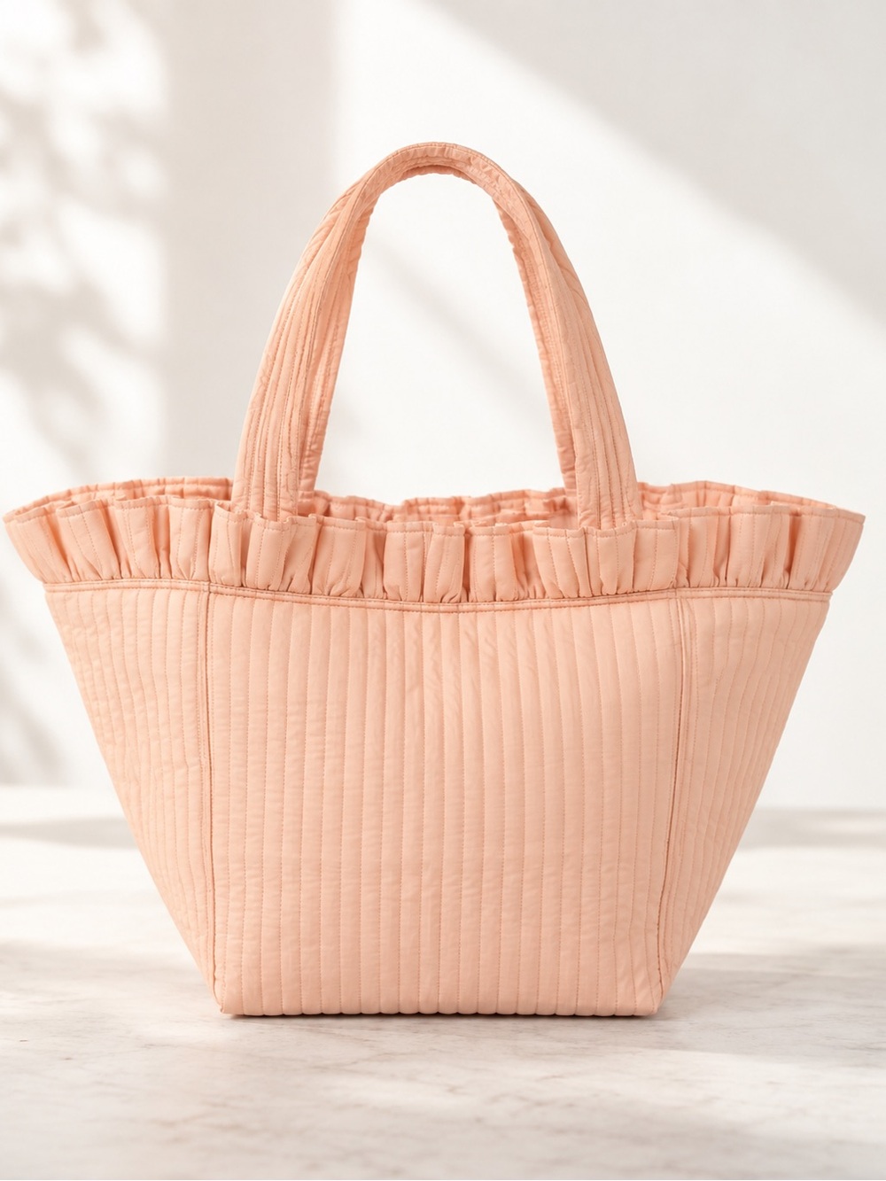 Loeffler Randall Claire Quilted Tote Blush peach pink